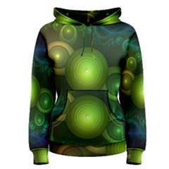 Retrotacular Rainbow Dots In A Fractal Microscope Women s Pullover Hoodie by jayaprime