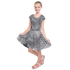 Fragmented Fractal Memories And Gunpowder Glass Kids  Short Sleeve Dress by jayaprime