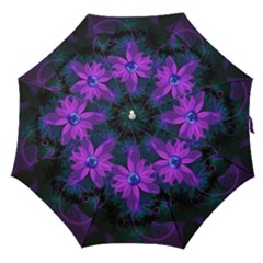 Beautiful Ultraviolet Lilac Orchid Fractal Flowers Straight Umbrellas by jayaprime