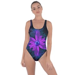 Beautiful Ultraviolet Lilac Orchid Fractal Flowers Bring Sexy Back Swimsuit by jayaprime