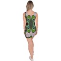 Fractal Art Green Pattern Design Sleeveless Bodycon Dress View4