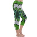 Fractal Art Green Pattern Design Capri Winter Leggings  View3