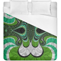 Fractal Art Green Pattern Design Duvet Cover (king Size)