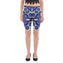 Fractal Cathedral Pattern Mosaic Yoga Cropped Leggings View1