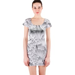 Pattern Motif Decor Short Sleeve Bodycon Dress by BangZart