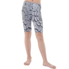 Pattern Motif Decor Kids  Mid Length Swim Shorts