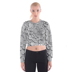 Pattern Motif Decor Cropped Sweatshirt