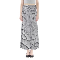 Pattern Motif Decor Full Length Maxi Skirt