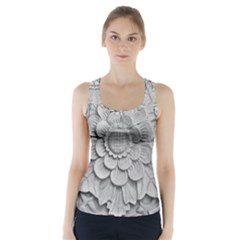 Pattern Motif Decor Racer Back Sports Top