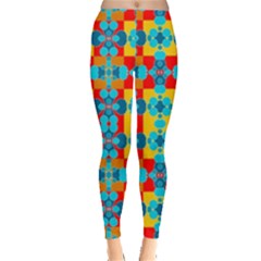 Pop Art Abstract Design Pattern Leggings 