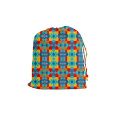 Pop Art Abstract Design Pattern Drawstring Pouches (medium) 