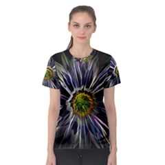 Flower Structure Photo Montage Women s Sport Mesh Tee