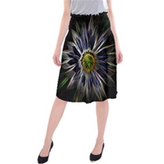 Flower Structure Photo Montage Midi Beach Skirt