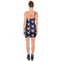 Flowers Pattern Background Lilac One Soulder Bodycon Dress View2