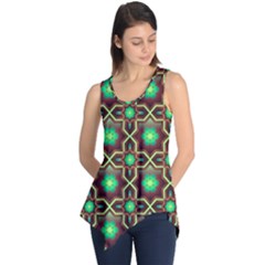 Pattern Background Bright Brown Sleeveless Tunic