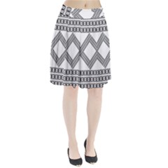 Pattern Background Texture Black Pleated Skirt