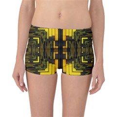 Abstract Glow Kaleidoscopic Light Reversible Boyleg Bikini Bottoms