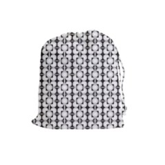 Pattern Background Texture Black Drawstring Pouches (large) 