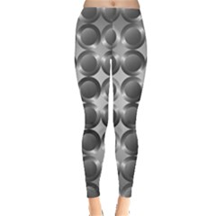 Metal Circle Background Ring Leggings 