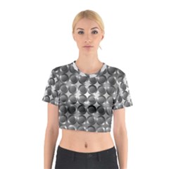 Metal Circle Background Ring Cotton Crop Top