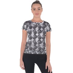 Metal Circle Background Ring Short Sleeve Sports Top  by BangZart