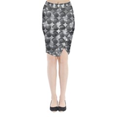 Metal Circle Background Ring Midi Wrap Pencil Skirt