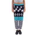 Flowers Turquoise Pattern Floral Women s Jogger Sweatpants View1