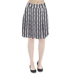 Pattern Background Texture Black Pleated Skirt