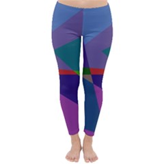 Abstract #415 Tipping Point Classic Winter Leggings by RockettGraphics