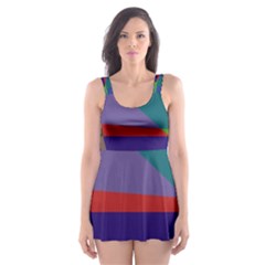 Abstract #415 Tipping Point Skater Dress Swimsuit by RockettGraphics