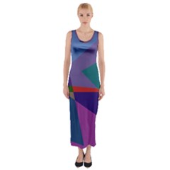 Abstract #415 Tipping Point Fitted Maxi Dress by RockettGraphics