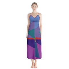 Abstract #415 Tipping Point Button Up Chiffon Maxi Dress by RockettGraphics