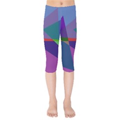 Abstract #415 Tipping Point Kids  Capri Leggings 