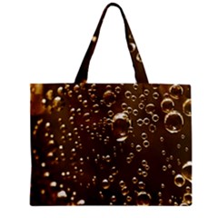 Festive Bubbles Sparkling Wine Champagne Golden Water Drops Zipper Mini Tote Bag by yoursparklingshop