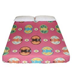 Cute Eggs Pattern Fitted Sheet (queen Size) by linceazul