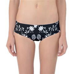 Flowers Turquoise Pattern Floral Classic Bikini Bottoms