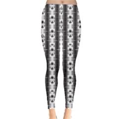 Pattern Background Texture Black Leggings 