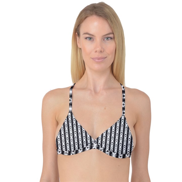 Pattern Background Texture Black Reversible Tri Bikini Top