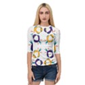 Pattern Circular Birds Quarter Sleeve Tee View1