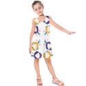 Pattern Circular Birds Kids  Sleeveless Dress View1