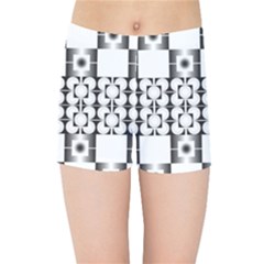 Pattern Background Texture Black Kids Sports Shorts by BangZart