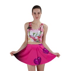 Background Heart Valentine S Day Mini Skirt