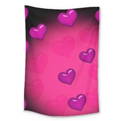 Background Heart Valentine S Day Large Tapestry