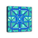 Grid Geometric Pattern Colorful Mini Canvas 4  x 4  View1