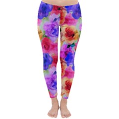 Floral Pattern Background Seamless Classic Winter Leggings