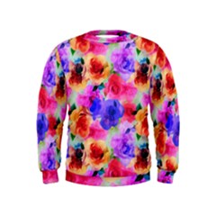 Floral Pattern Background Seamless Kids  Sweatshirt