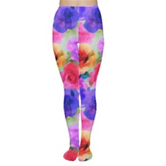 Floral Pattern Background Seamless Women s Tights