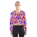 Floral Pattern Background Seamless Cropped Sweatshirt View2