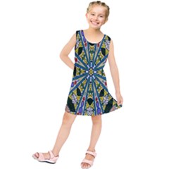 Kaleidoscope Background Kids  Tunic Dress