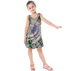 Water Ripple Design Background Wallpaper Of Water Ripples Applied To A Kaleidoscope Pattern Kids  Sleeveless Dress